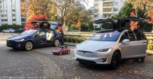 Two Model X ready for test drives, and kid's Model S