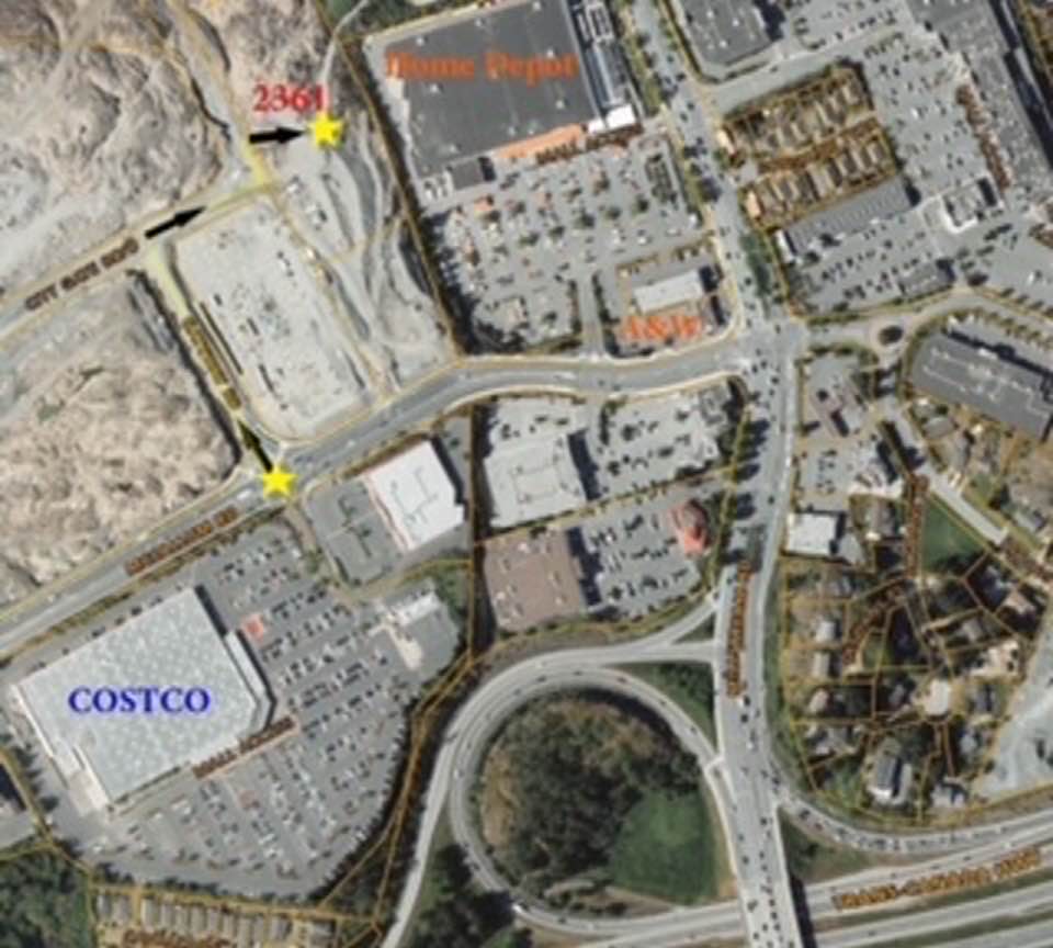 Location of new Tesla sales and service centre in Langford